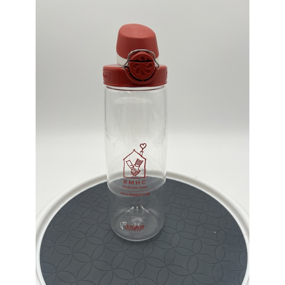 Nalgene RMHC Piedmont Triad 22 oz BPA Free Water Bottle Red Flip Top USA